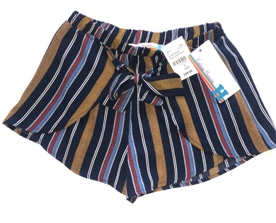 Vintage Havana girls striped paper bag tie shorts L(14) NEW