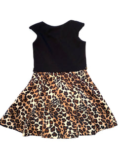 Les Tout Petits girls leopard print skater style dress 5