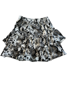 Cheryl Creations Kids girls velvet snake print ruffle skirt L(14)