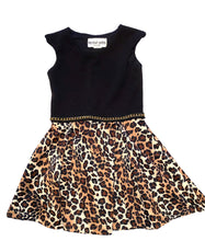 Les Tout Petits girls leopard print skater style dress 5