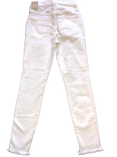 Madewell women’s 10” high rise skinny frayed ankle jeans in white 24 NEW