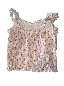 Flowers By Zoe little girls smocked floral cropped tank top 4