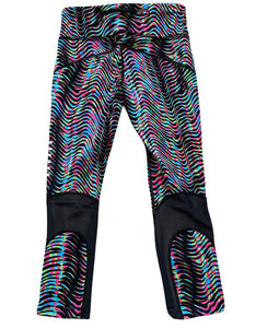 Nike women’s cropped mesh panel geometric print running workout leggings S