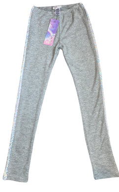 Little Mass girls cozy knit sparkle panel leggings 10 NEW