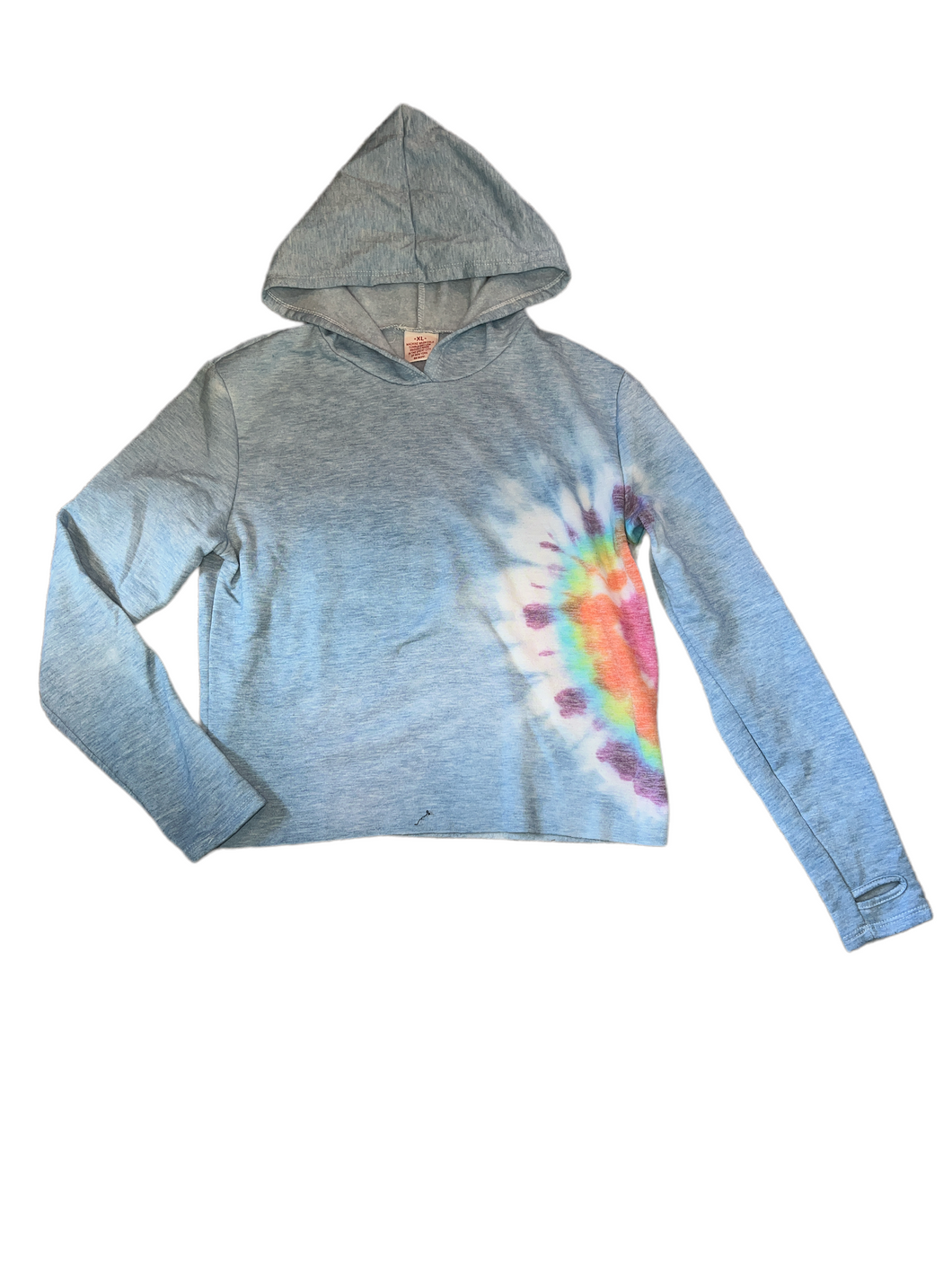 Firehouse girls blue rainbow tie dye hoodie sweatshirt XL(14)