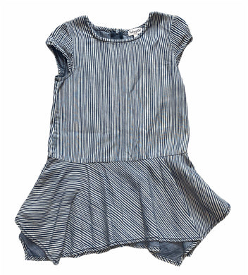 Splendid girls pinstripe peplum zipper back top 5/6
