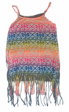 Flowers By Zoe girls neon rhinestone fringe tunic tank 6