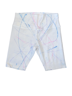 T2 Love girls splatter paint bike shorts 12