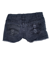 Play six girls washed black distressed denim cutoff jean shorts 5