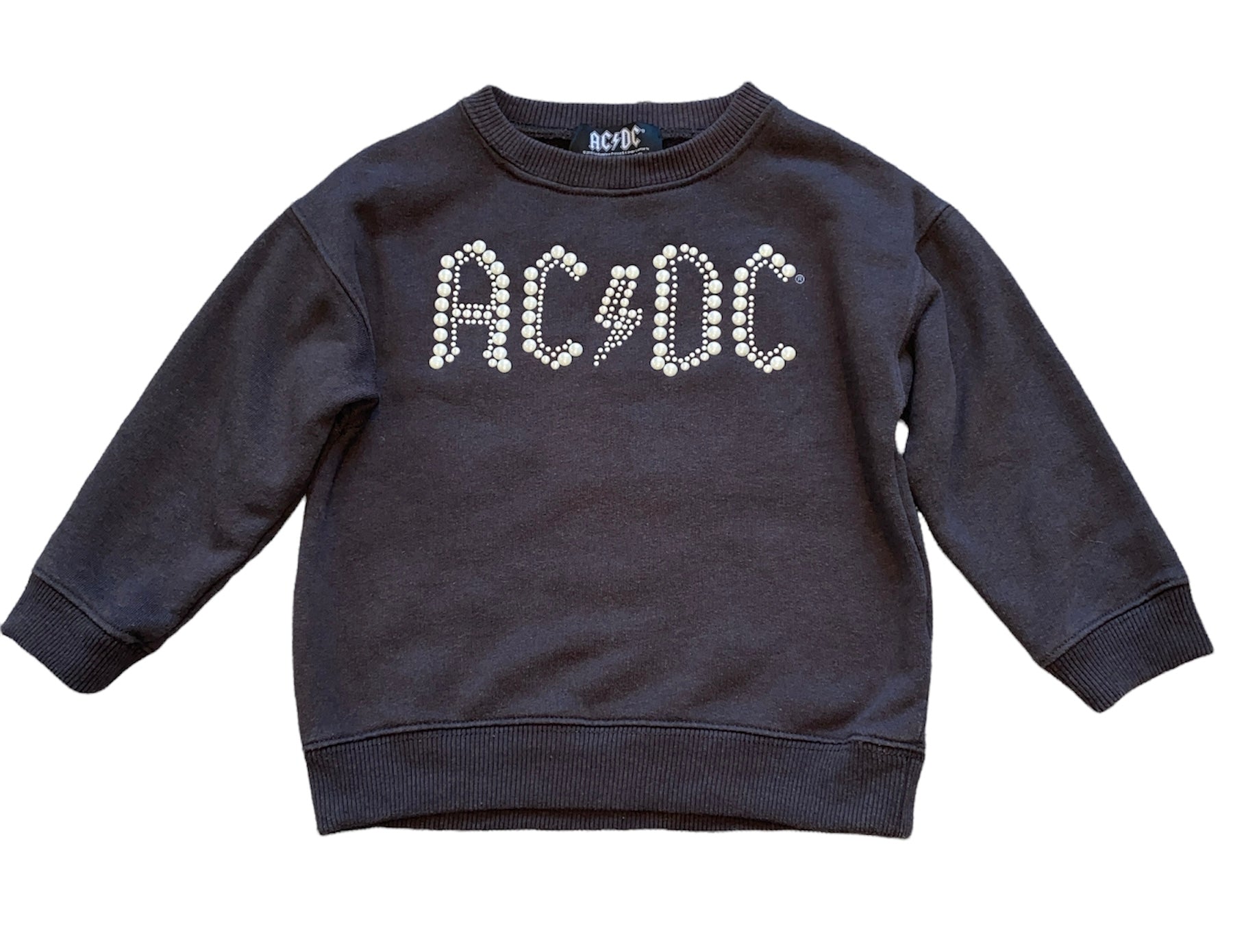 Zara kids girls pearl studded ACDC sweatshirt 5/110 cm – Makenna's