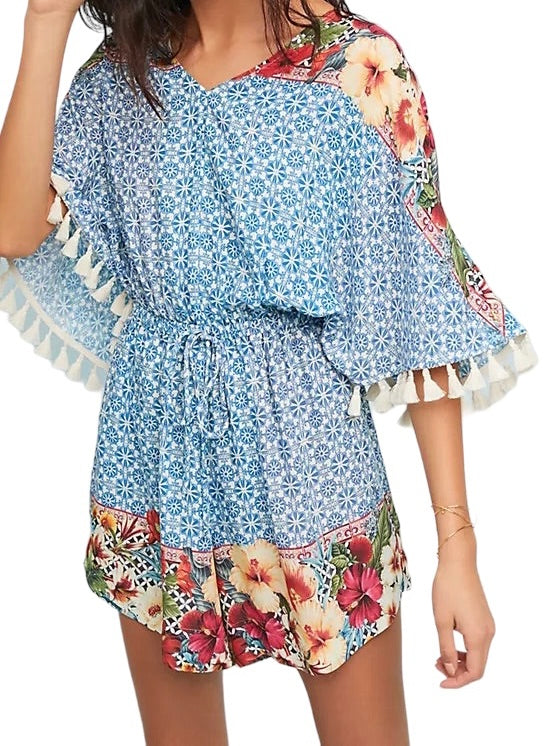 Farm Rio De Janeiro by Anthropologie women's floral tassel romper XS N Makenna's Threads Farm Rio De Janeiro by Anthropologie women's floral tassel romper XS N Makenna's Threads