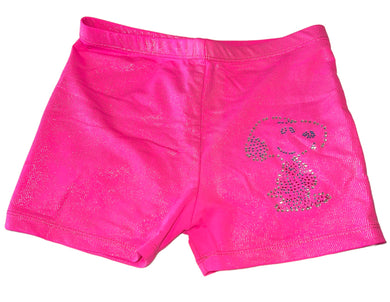 Hope Jeans girls rhinestone Snoopy hot pink glitter hot shorts 10