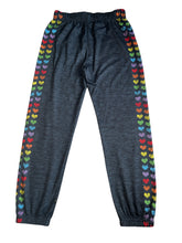 Terez big girls rainbow hearts jogger sweatpants L(14)