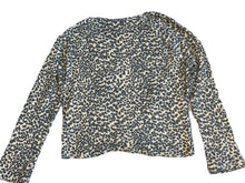 Treasure & Bond girls cozy knit leopard knotted top M(8-10)