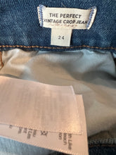 Madewell Women’s Perfect Vintage Crop Jean with ripped knees 24 NWT