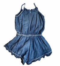 Flowers By Zoe toddler girls lace up chambray romper 4T