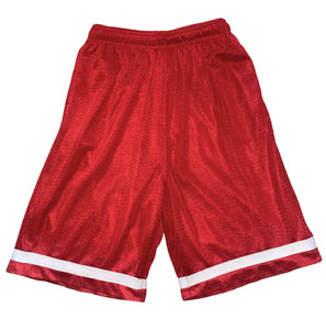 Denny’s big boys long mesh shorts in red L(14-16)