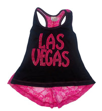 Wear Code Kids girls beaded Las Vegas hi low lace tank top S(5-6)