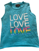 Chic 2 Chic girls neon repeating Love muscle tank top L(14)