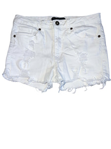 Contraband junior girls ripped cutoff jean shorts white 9