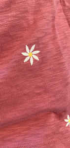 Gap girls embroidered flower pocket tee shirt S(6-7) NEW