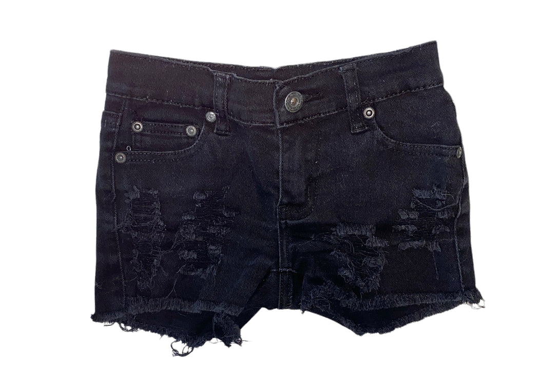 Vintage Havana girls distressed black cutoff jean shorts 10