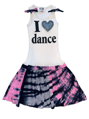 Hope Jeans girls tie dye I Love Dance dress 10