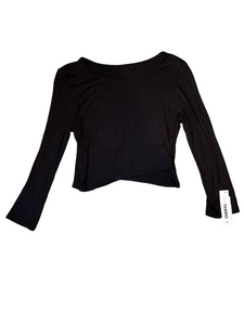 Cheryl Creations Kids girls ribbed cross hem crop top XL(16) NEW