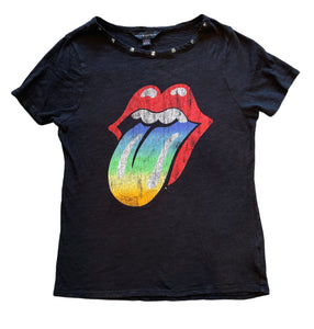 Rock N Republic women’s studded Rolling Stones graphic tee shirt XS
