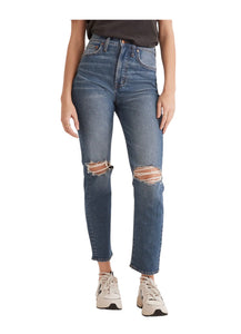 Madewell Women’s Perfect Vintage Crop Jean with ripped knees 24 NWT