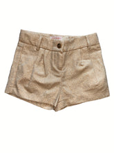 Lili Gaufrette girls sparkly gold pleated shorts 8