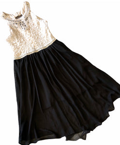 Knitworks girls lace bodice special occasion dress 14