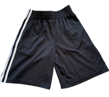 Adidas boys triple stripe black athletic shorts S(8)
