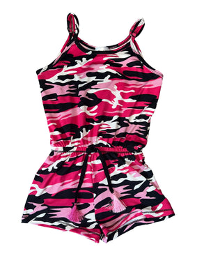 Random Hearts girls camouflage tassel romper 5